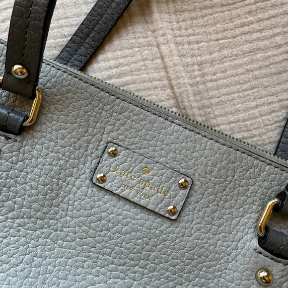 Kate Spade Maise Grove Court Pebbled Leather
purse Gray - Picture 5 of 14